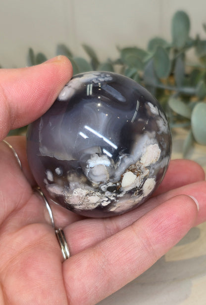 Sphère de Agate fleur