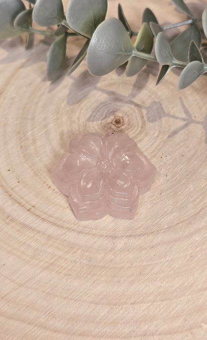 Fleur en Quartz rose