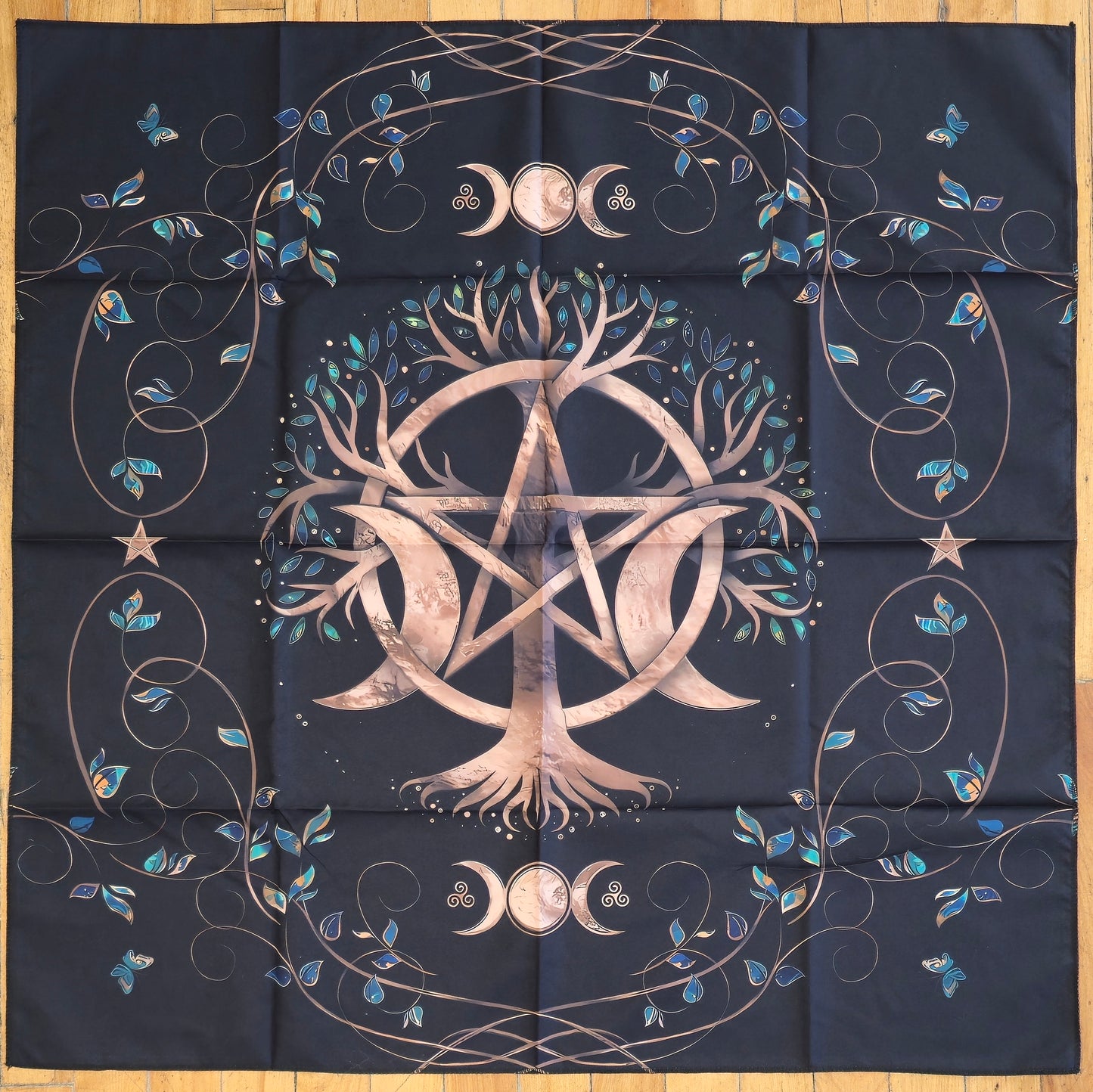 Nappe d’autel Arbre de vie et pentacle