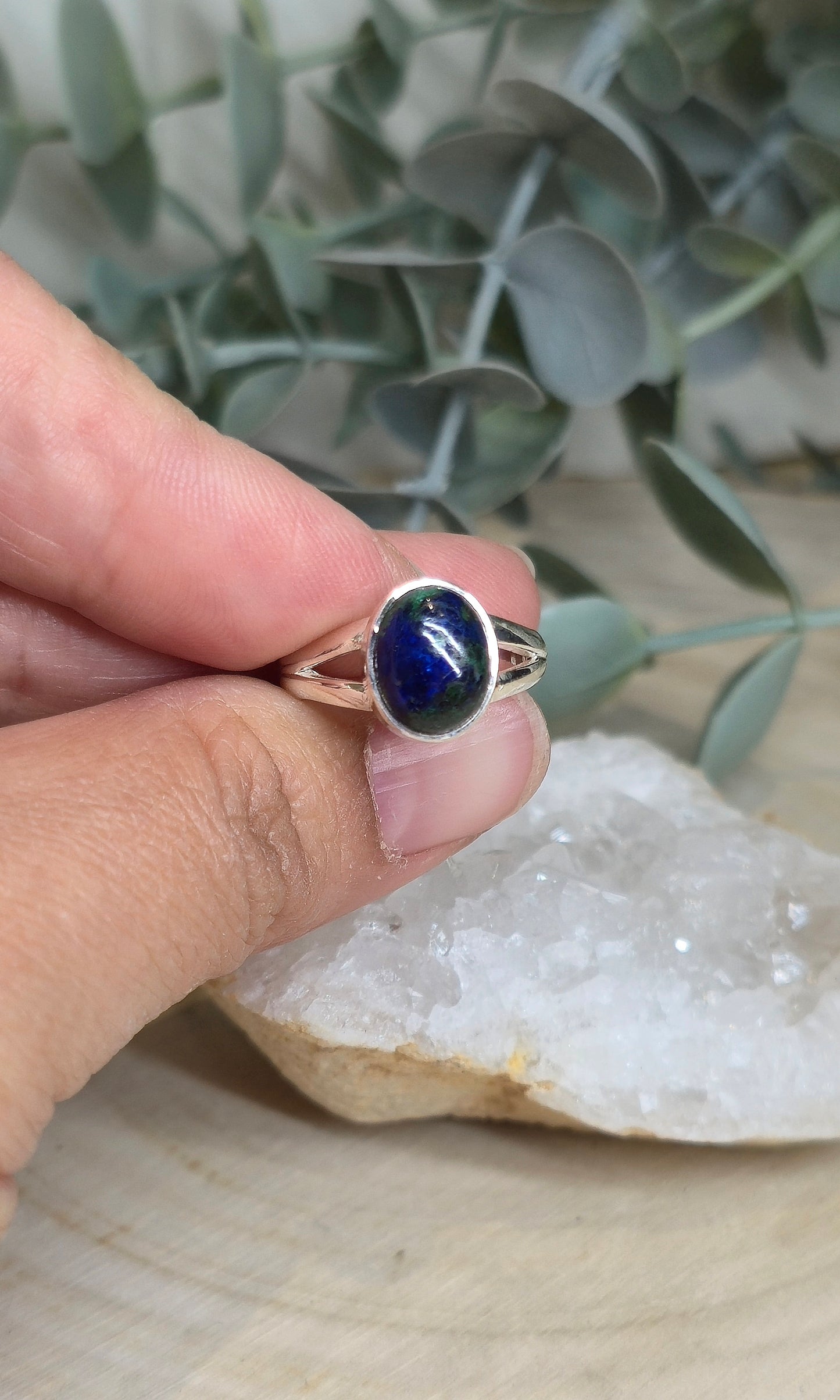 Bague Azurite-Malachite