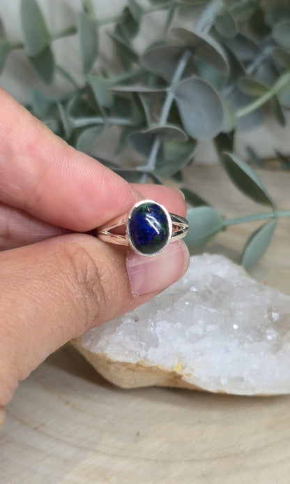 Bague Azurite-Malachite