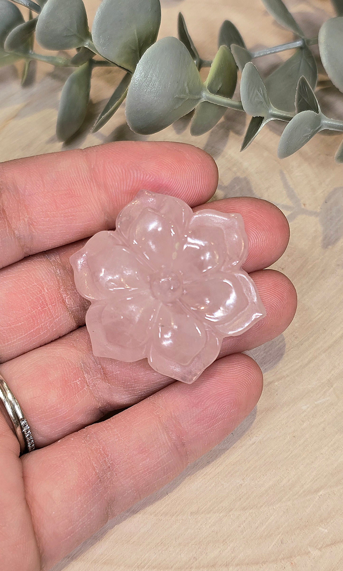 Fleur en Quartz rose