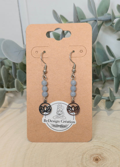 Boucles d’oreilles Lotus Angélite