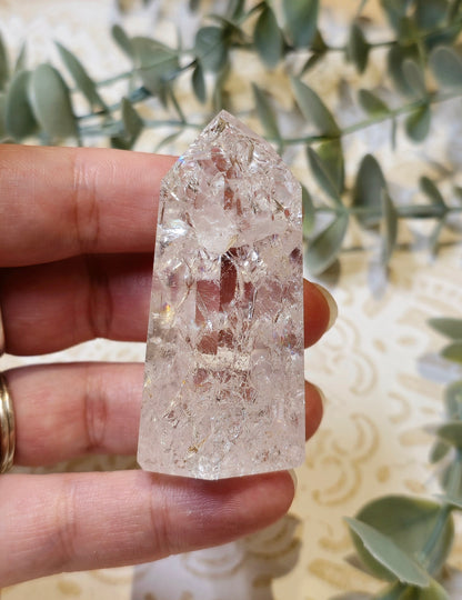 Pointe en Quartz clair craquelé