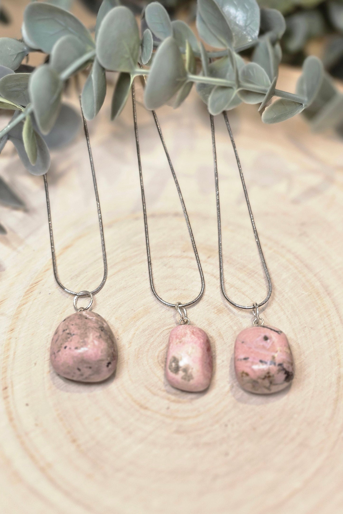 Collier Rhodonite barattée