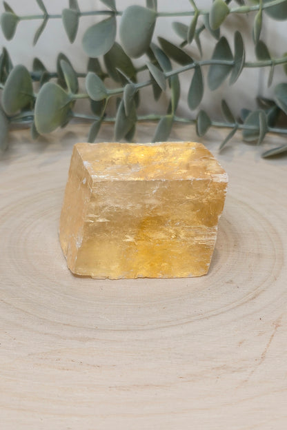 Cube de Calcite optique jaune