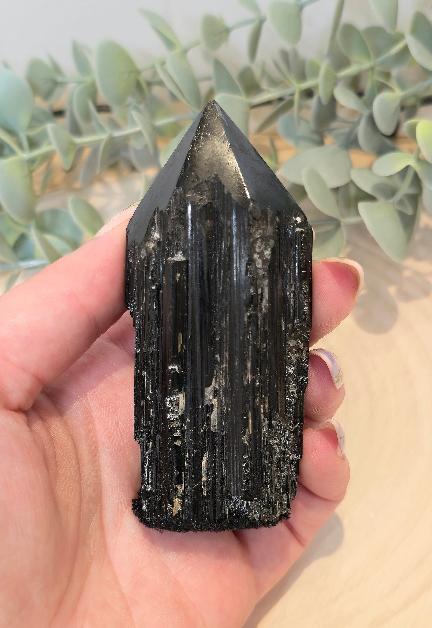 Pointe Tourmaline noire brute