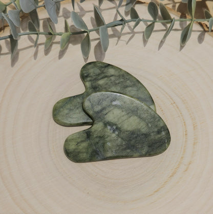 Gua sha pour massage en Jade vert