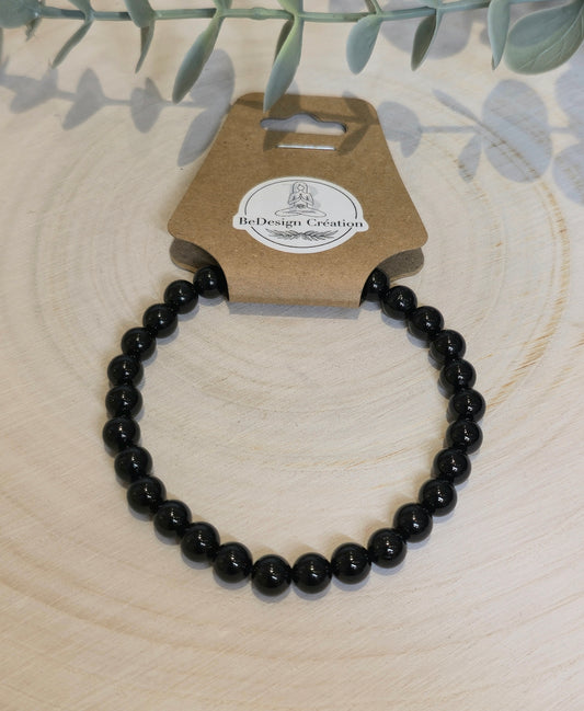 Bracelet Obsidienne 6mm