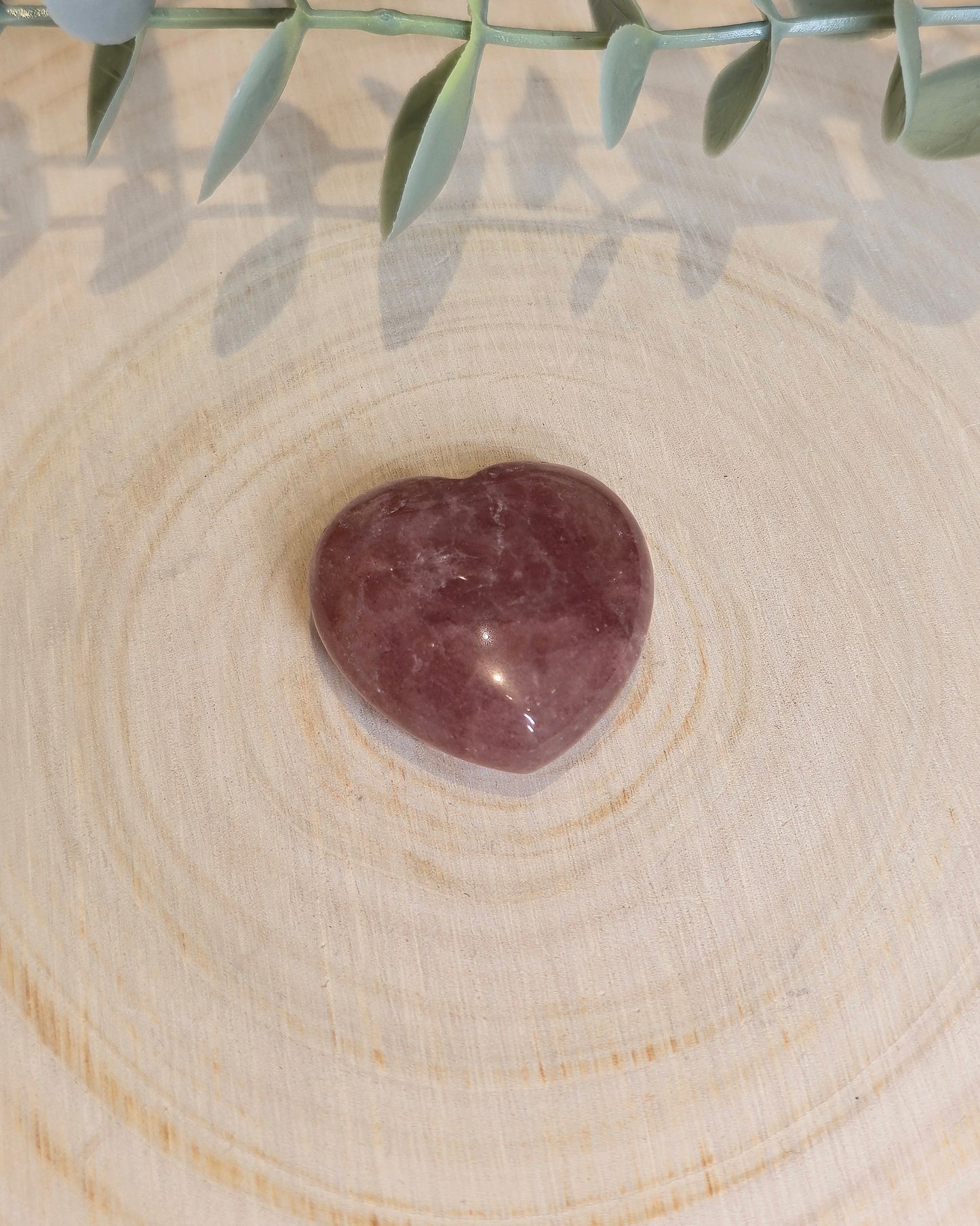 Coeur en Quartz fraise