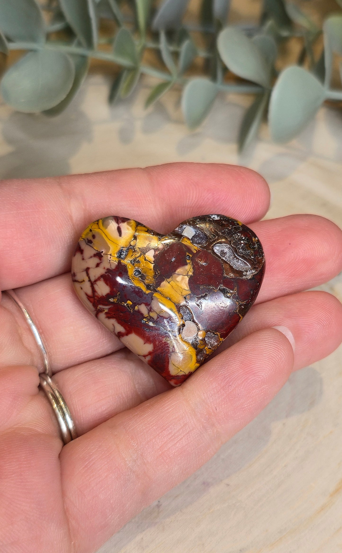 Coeur en Jaspe Mookaïte