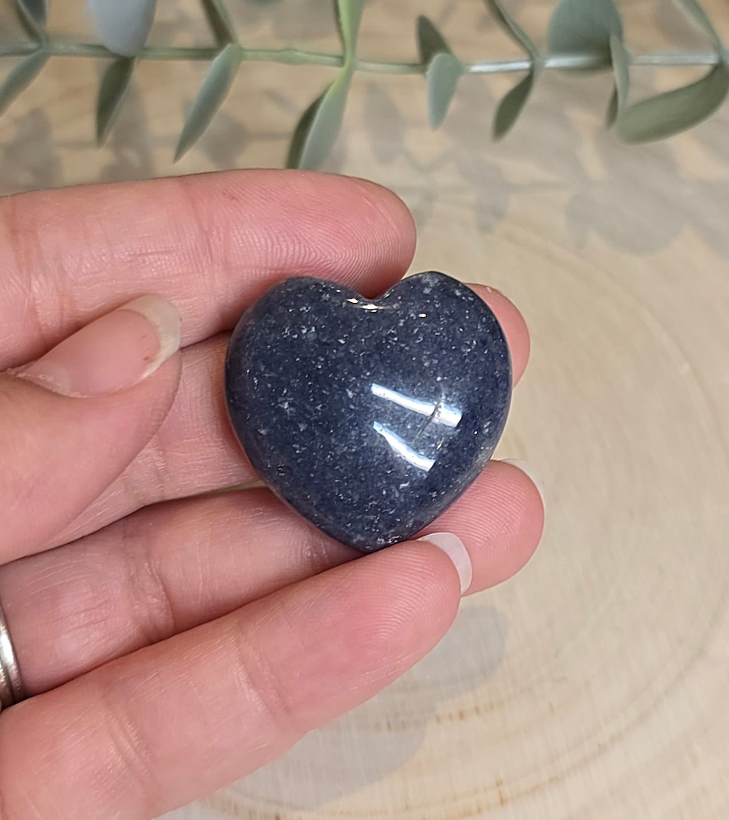 Coeur en Aventurine bleue