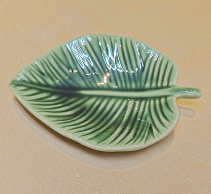 Assiette Feuille verte