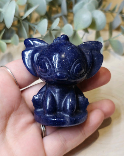 Stitch Aventurine bleue sur base