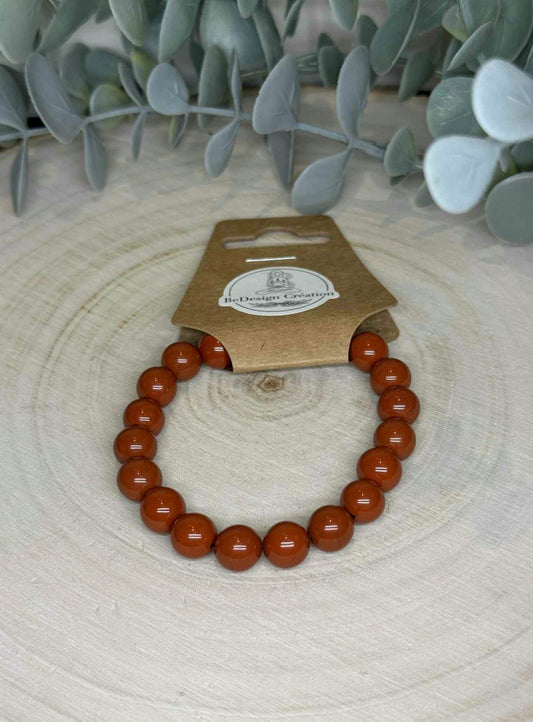 Bracelet Jaspe Rouge 8mm
