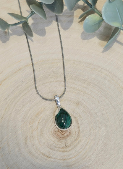 Collier Malachite goutte
