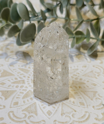 Pointe en Quartz clair craquelé