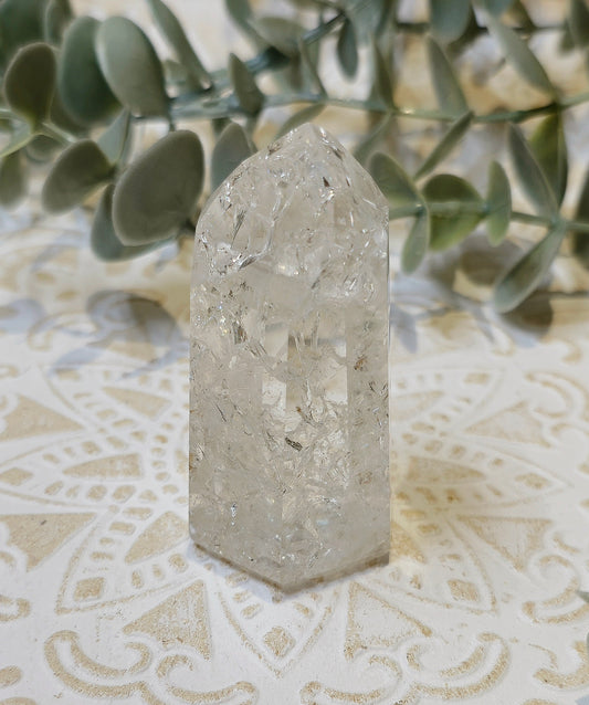 Pointe en Quartz clair craquelé