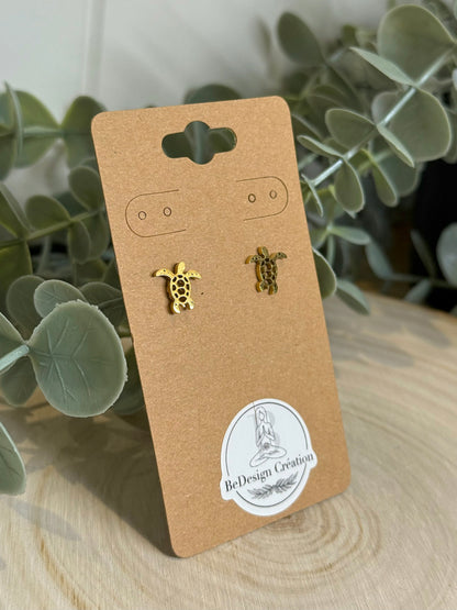 Boucles d’oreilles Tortue de mer gold