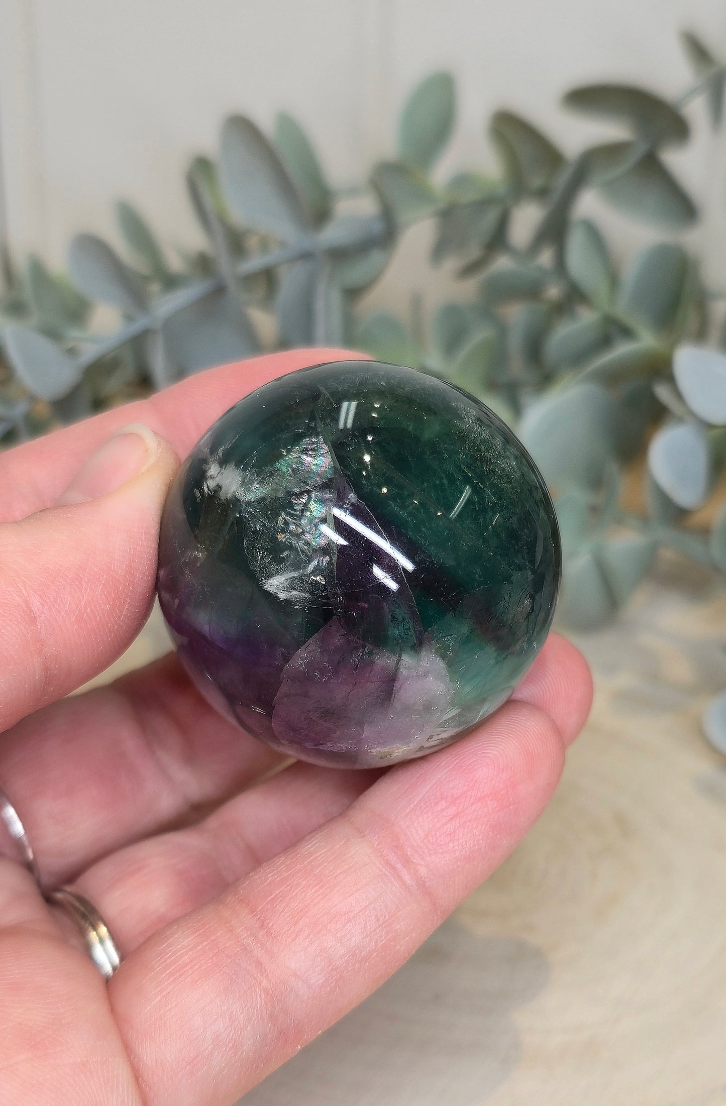 Sphère Feather Fluorite