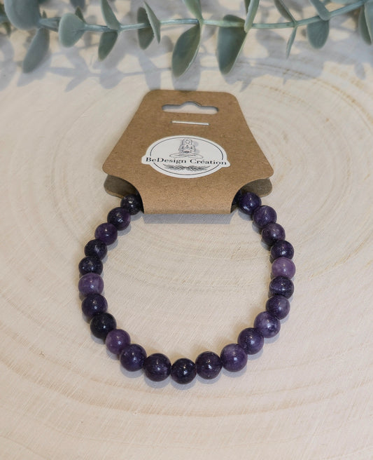 Bracelet Lépidolite 6mm