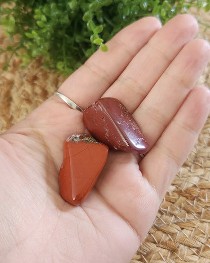 Jaspe rouge barattée