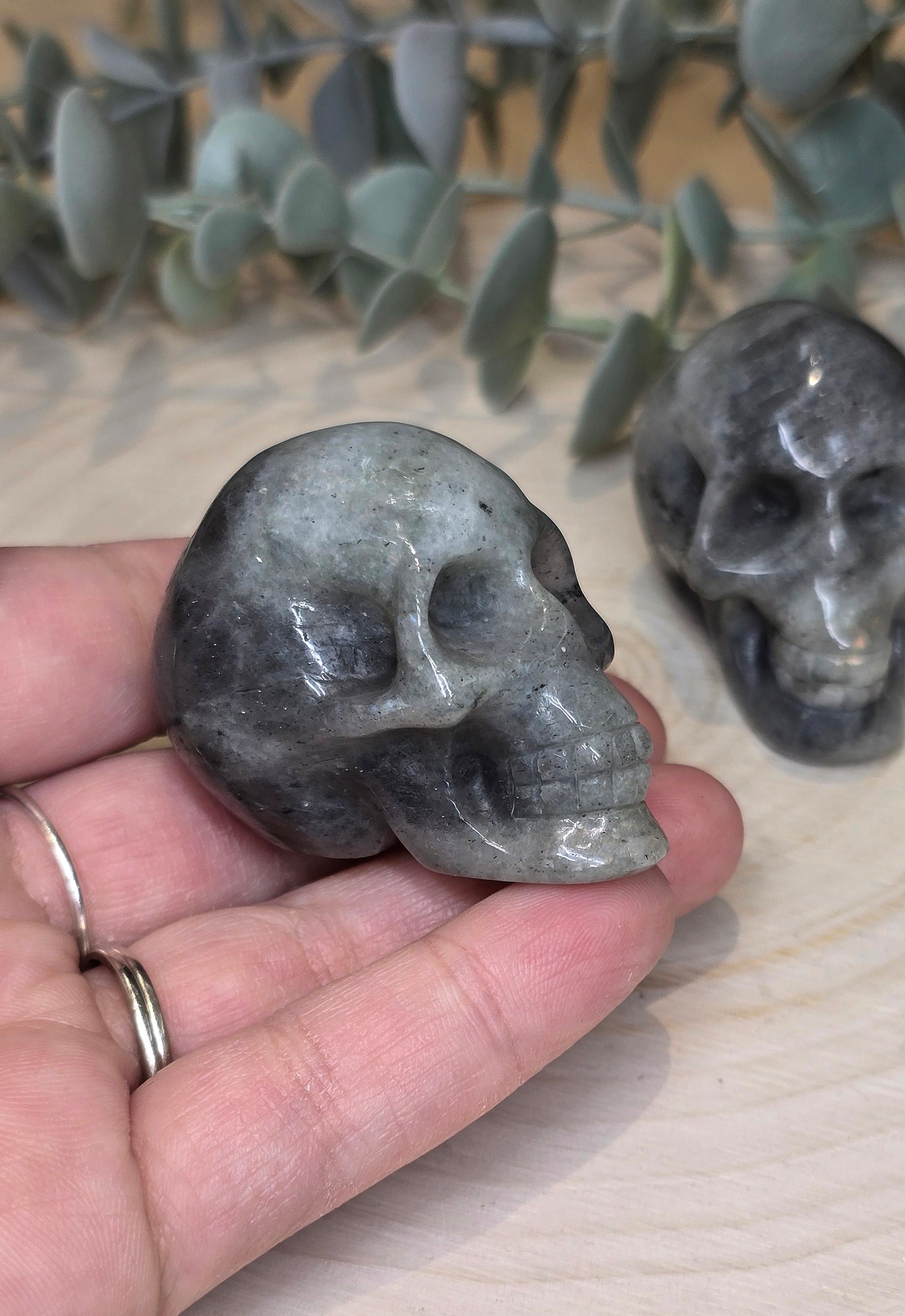 Crâne en Labradorite