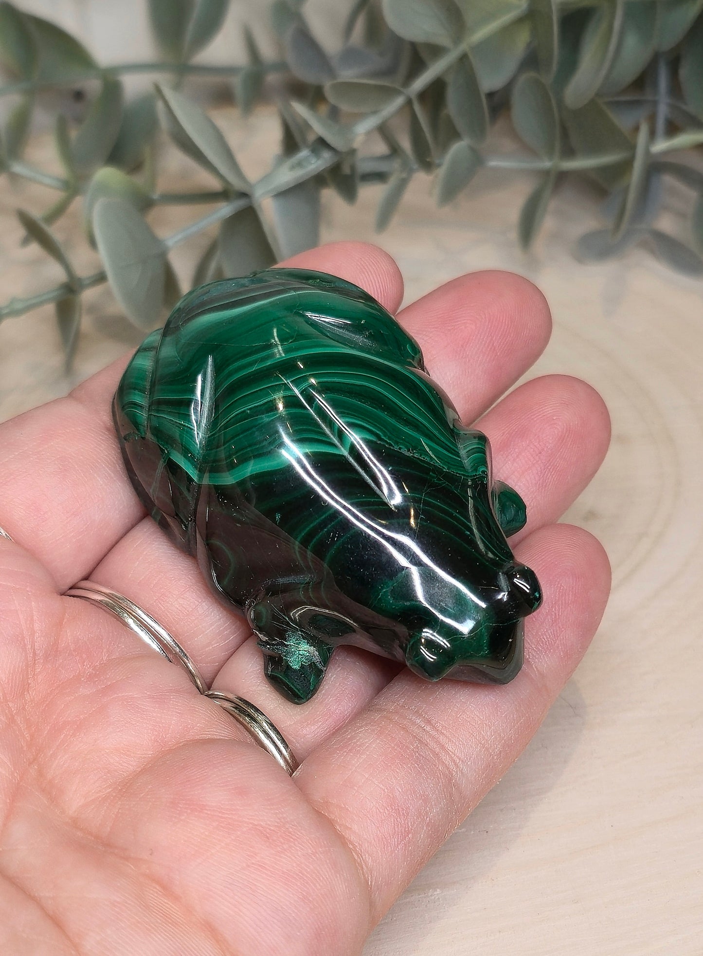 Grenouille en Malachite *réparée*