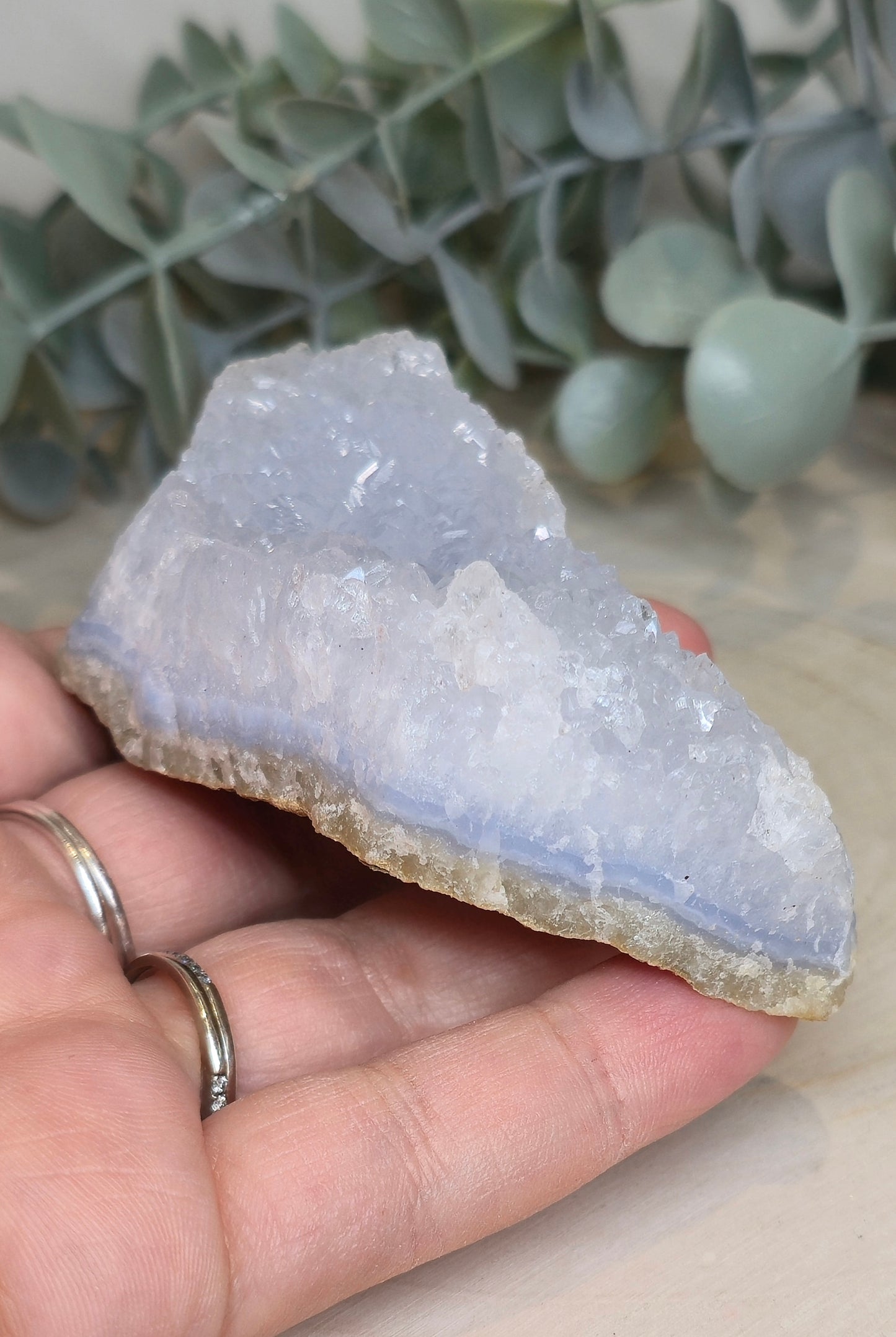 Amas de Calcédoine bleue
