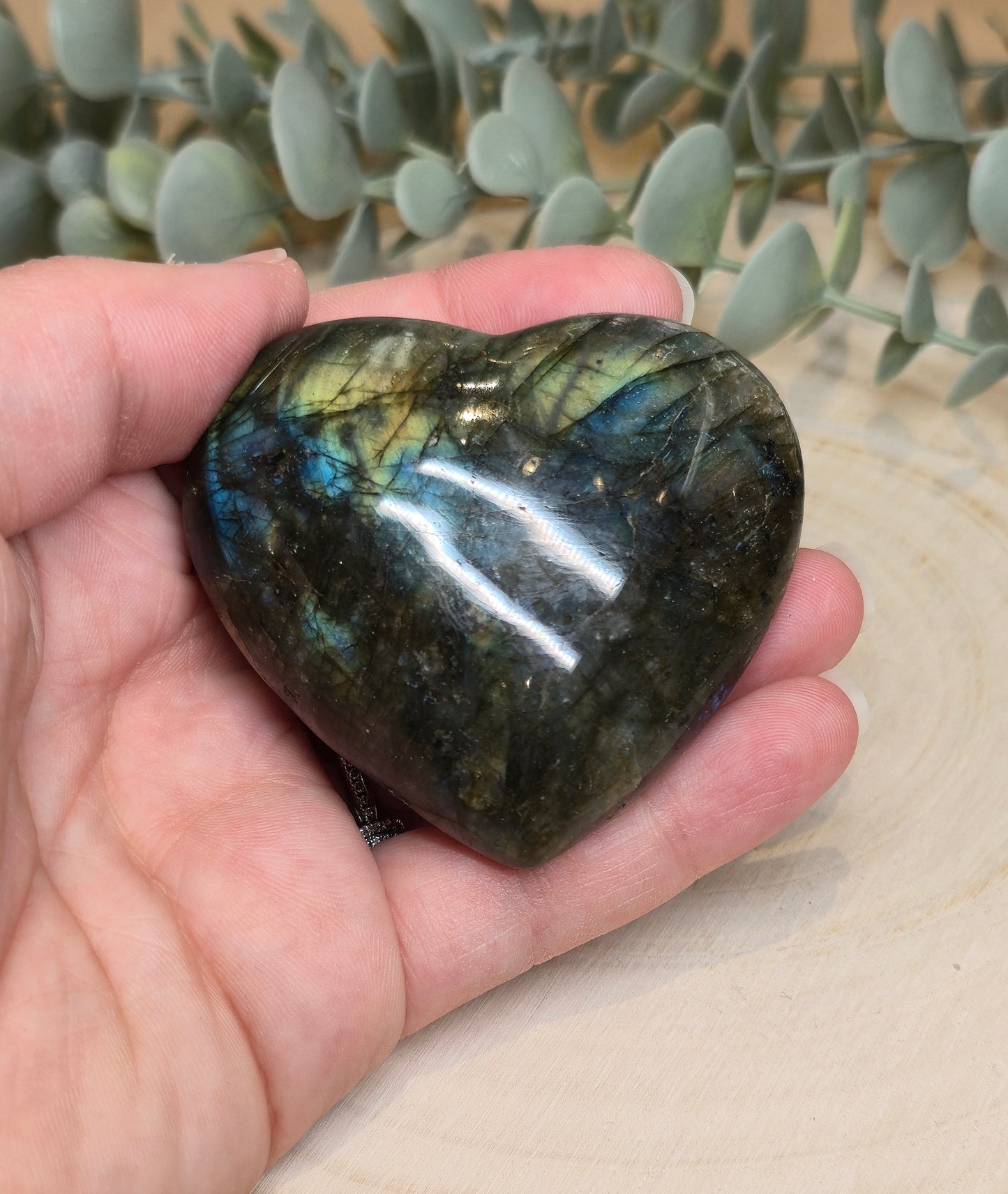Coeur en Labradorite