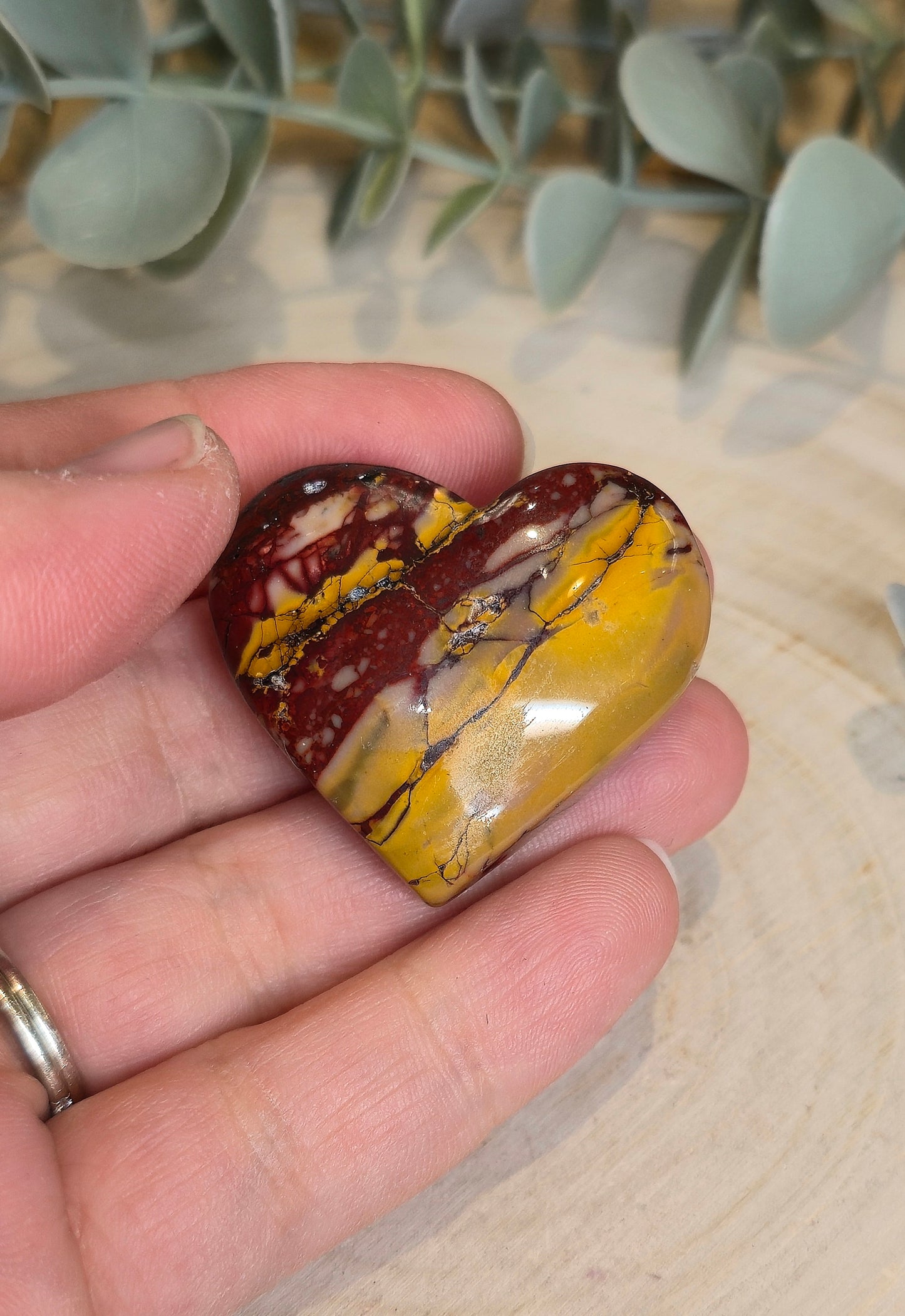 Coeur en Jaspe Mookaïte