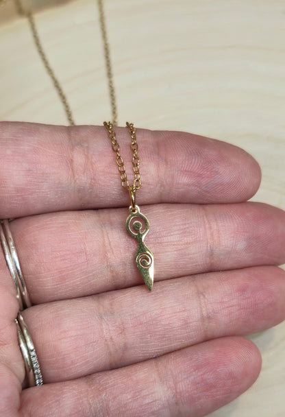 Collier Déesse vortex gold