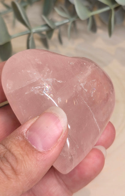 Coeur en Quartz rose