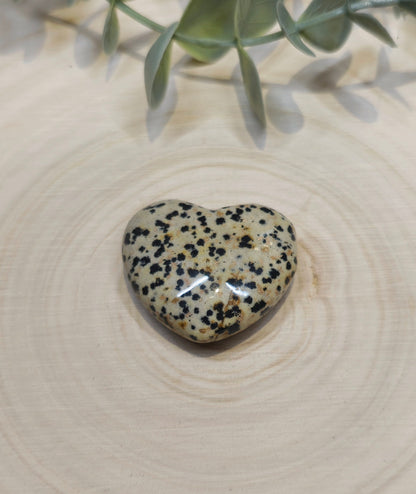 Coeur en Jaspe dalmatien