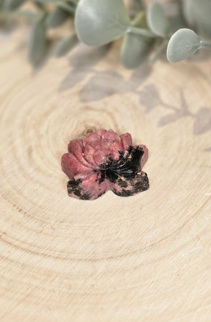 Lotus en Rhodonite
