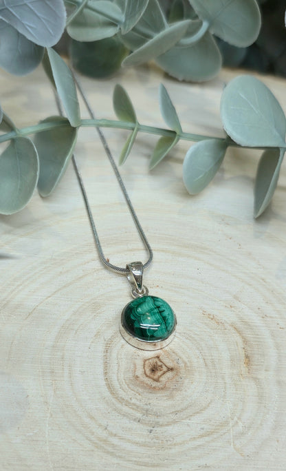 Collier Malachite rond