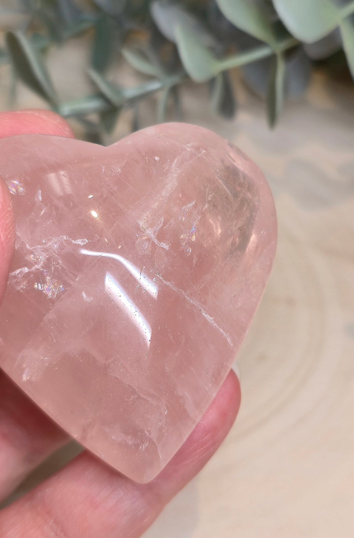 Coeur en Quartz rose