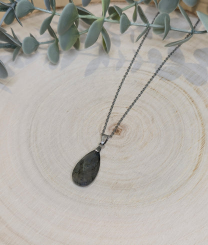 Collier Labradorite goutte