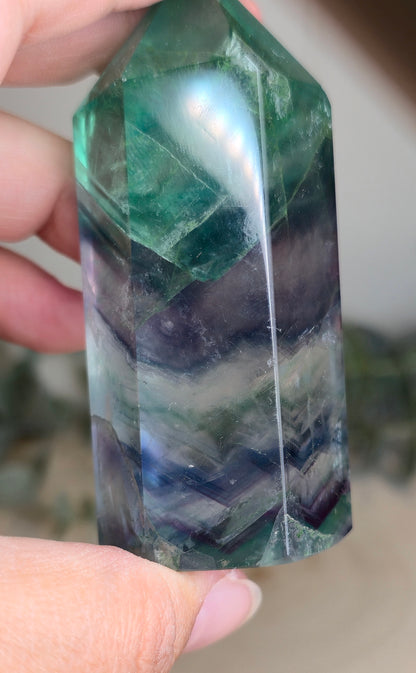 Pointe en Fluorite *pointe cassée*
