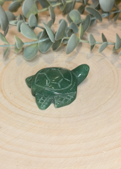 Tortue en Aventurine verte