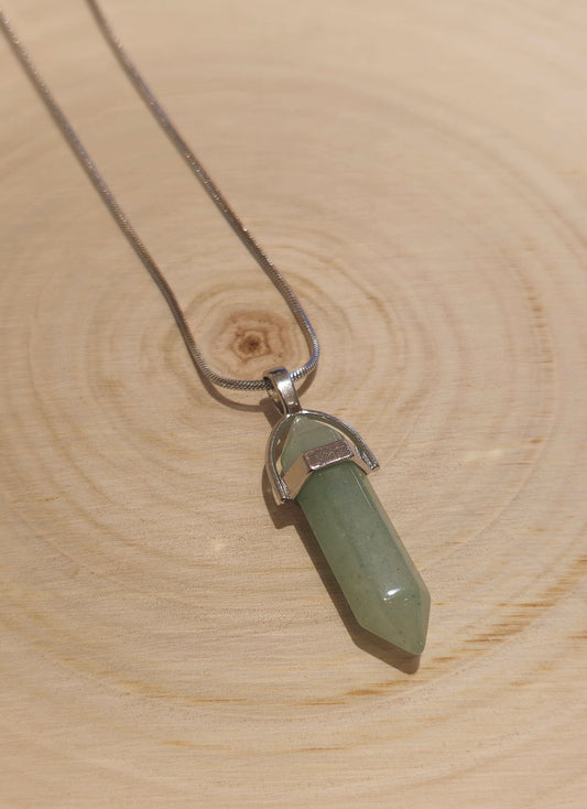 Collier Pointe Aventurine verte