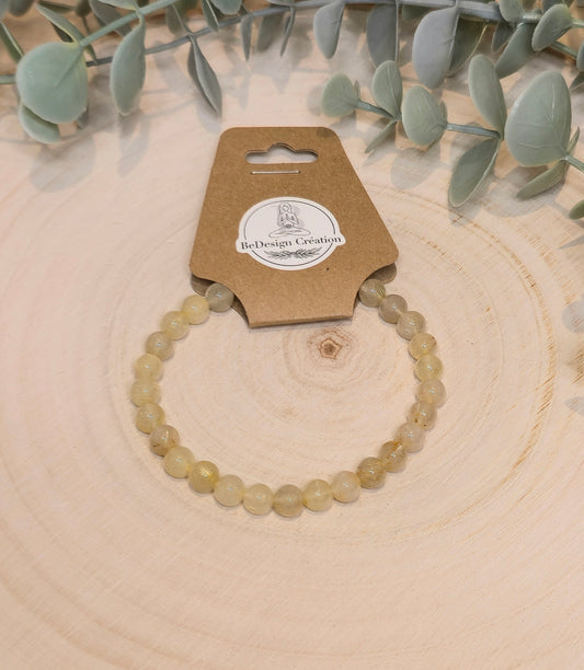 Bracelet Quartz rutilé 6mm