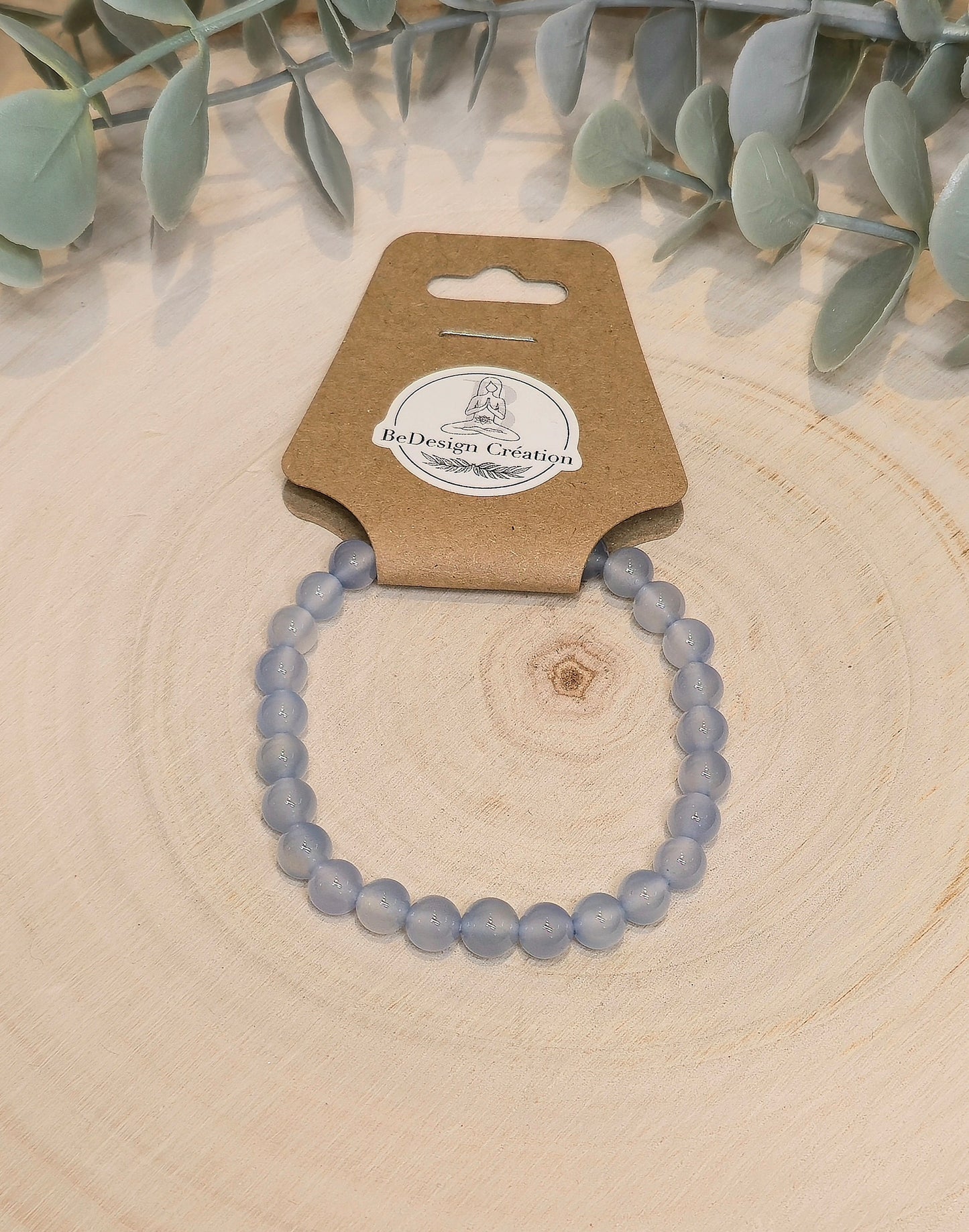 Bracelet Calcédoine 6mm