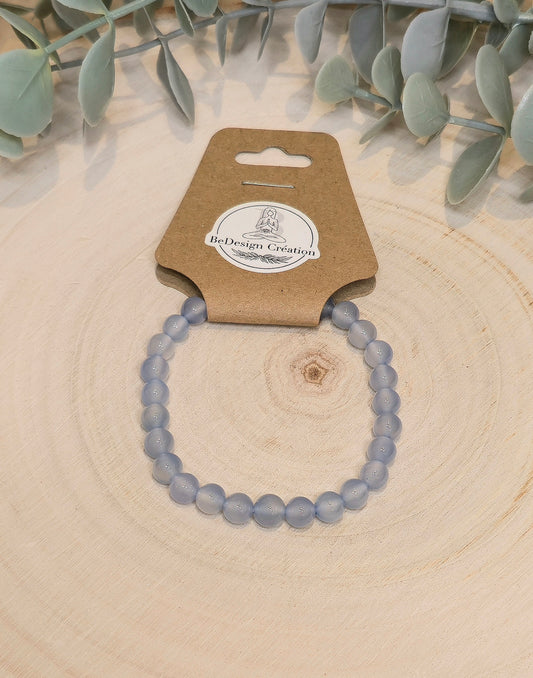 Bracelet Calcédoine 6mm