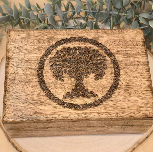 Boite en bois Arbre de vie
