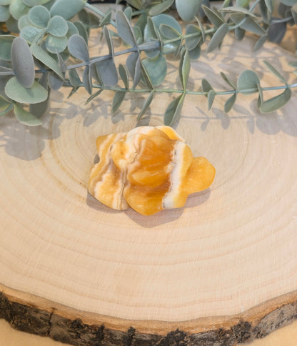 Fleur en Calcite orange