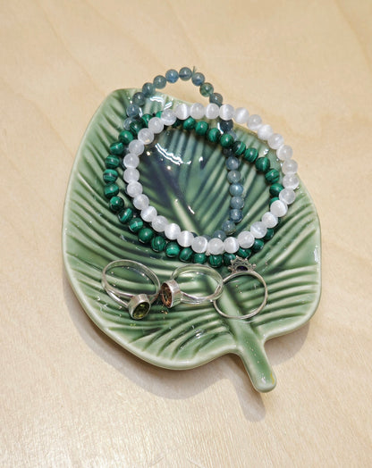 Assiette Feuille verte