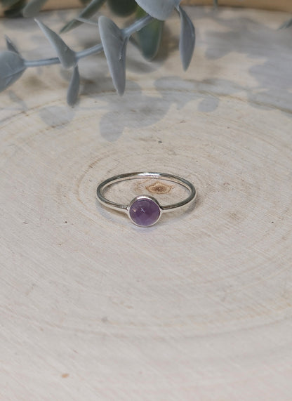 Bague ronde petit Améthyste
