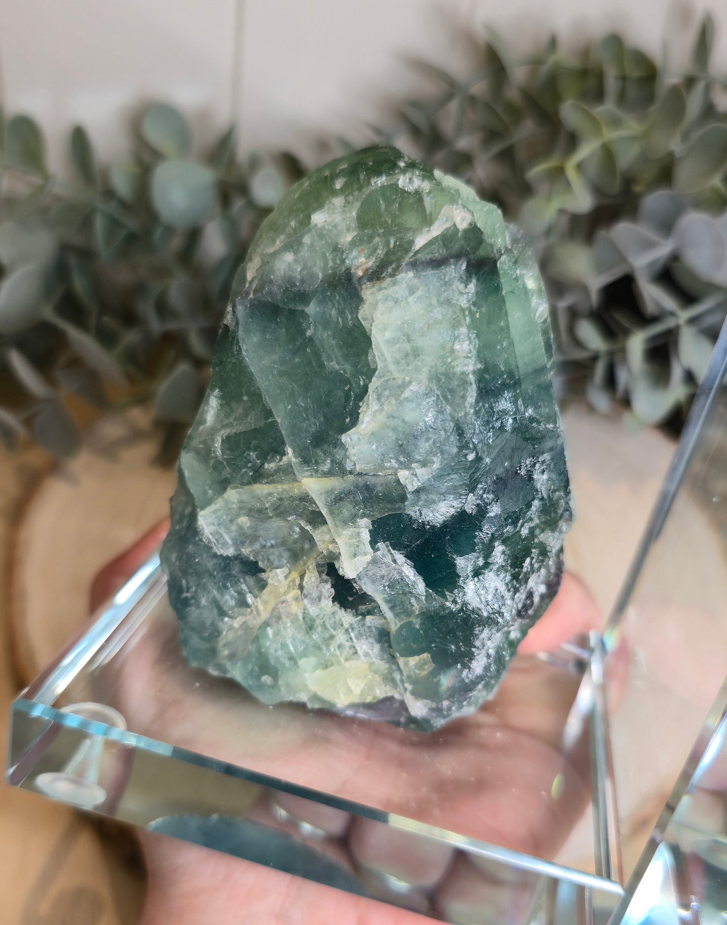 Appui livre en Fluorite brute