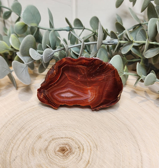 Tranche Agate rouge rubanée